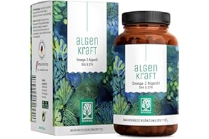 NATURTREU® Algenkraft - Omega 3 Vegan aus Algenöl – 1000mg Omega 3 Algenöl aus nachhaltigen Kulturen - Mikroalgenöl hochdosie