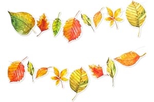 Papierdrachen Girlanda 10 m jako dekoracja jesienna – dekoracja do majsterkowania dla chłopców i dziewczynek – liście | kreatywny projekt w przedszkolu i szkole