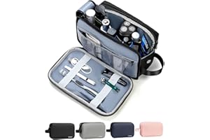 Chakipee Neceser Hombre para Viaje, Bolsa de Aseo Hombre Mujer Maquillaje Impermeable Bolsas de Afeitado Grande Neceser Makeup Bag para Accesorios de Tocador (Negro)