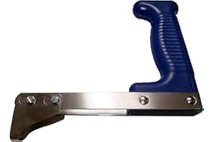 EUROSELL Profi Edelstahl Metzger Fleischer Rippenzieher + 14mm Klinge blau Rippen Zieher