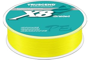 TRUSCEND X8 Ligne de Pêche Tressée, Tresse PE Durable et de Qualité pour Les Professionnels, Plus Fine et Plus Fluide pour Un Lancer Efficace, équipement de pêche en Eau Douce Indispensable