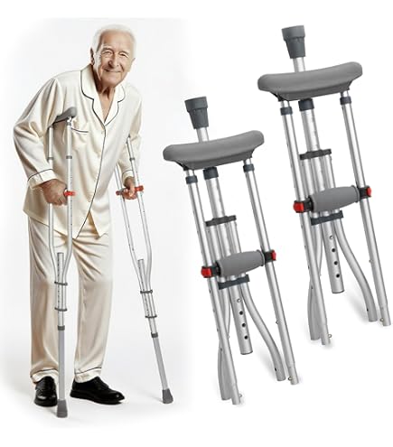Paire De Béquilles Médicales PEPE Mobility – Adultes – Cannes Anglaises Noires