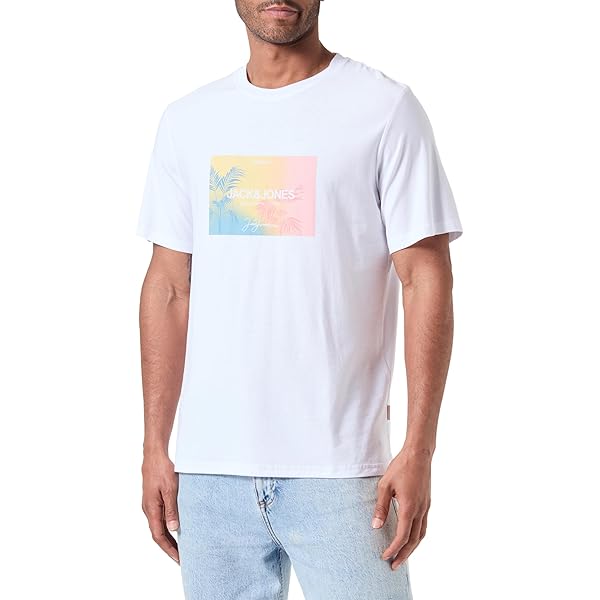 Jack & Jones JORKARMA TEE CREW NECK UNISEX - Camiseta Estampada - Moonbeam/crema - Zalando.es