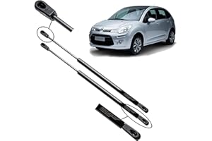Ramor Strutz 2x Gasfeder Dämpfer Heckklappe Kompatibel mit Citroen C3 mk2 SC 2009-2016. Gasdruckfeder Heckklappendämpfer Ersatz für 8731T9 und Andere.