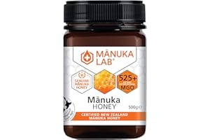 Manuka Lab Certified MGO 525+ Manuka Honey - Antimicrobial Powerhouse for Wound and Skin Healing | Premium Quality Honey from New Zealand, Manuka Honey 500g
