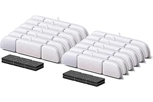 DownyPaws Filtri Fontanella per Gatti, 12 Pezzi Filtro per Fontana per Gatti, Filtrazione Quadripla, Adatto per DPWFP6