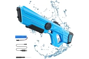 BQSHX The Most Powerful Automatic Electric Water Guns for Adults/Kids, Newest Electric Water Gun Toy, Lithium Battery powered, Auto Water Sucking, Automatic Water Gun for Boys and Girls (Blue-b)