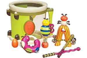 B. Toys – Parum Pum – Toy Drum Kit with 7 Musical Instruments for Kids 18 Months + (7-pcs) ,Multi-colour,BX1883C1Z