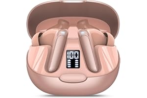 PUQO AI Traducteur Vocal Instantané, 48H Ecouteur Traducteur Instantané avec 164 Langues, 7 Modes de Traduction, 3 en 1 Écouteur Traducteur, Buletooth 5.3 Oreillette Traduction Instantanée, Rose