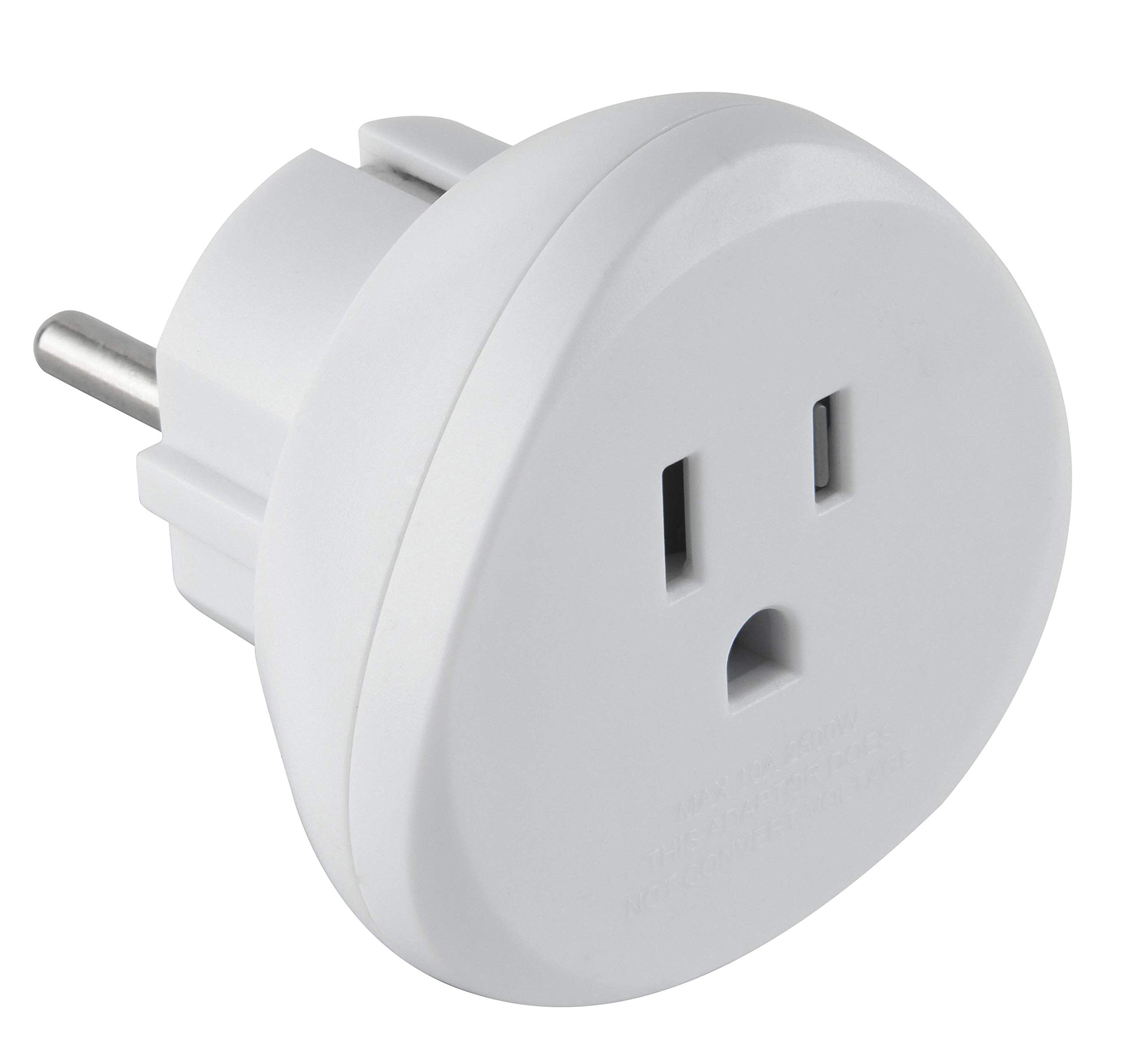 Electraline-70059-Adaptateur-de-voyage-USA-vers-FranceEurope-blanc