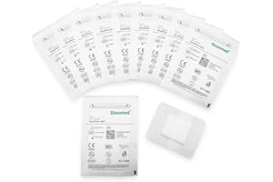 Saxomed SensiPore Cerotti medicazione sterili 10x8 cm - Compresse non adesive 5x4 cm - 10 pezzi - Bende sterili sensibili - Medicazione per ferite acute e post-operatorie