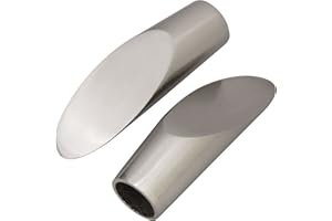 Victoria M. Gardinenstange Endstücke Endkappen Vorhangstange, Ø 16mm, Silber, 2er-Set, Endstück Cut