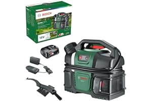 Bosch Akku-Druckreiniger Fontus 18V-6 für Fahrräder (mobil, mini, 6-Liter-Wassertank, 8 Druckstufen, Aufbewahrung für Schlauch und Pistole, inkl. 1 x 2,0 Ah 18V Akku und Ladegerät)