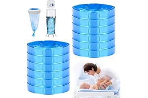 Vankarr Recambios Contenedor de Pañales 12 Piezas Recambios de Papeleras de Pañales Bebe Compatible con Todos los Cubos de Pañales (Azul)