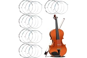 EXIRCY 5 Packs Full Set Violin Strings Universal Strings for 4/4 3/4 Size Stainless Core with Ball End