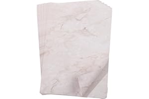 DONINDIS 100 Blatt DIN A4 Briefpapier Marmor Optik, Beige, beidseitig bedruckt, bedruckbar