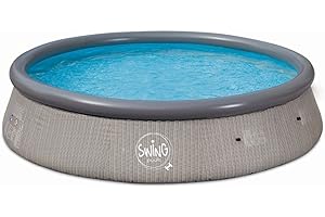 Swing Quick Up Easy Aufstellpool Rattan dunkel, 366 x 91 cm, ohne Filter