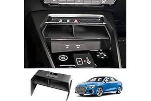 ‎LUWU LUWU Kompatibel mit Audi A3 8Y 2020-2023 2024 Mittelkonsole Aufbewahrungsbox Auto Center Console Organizer Tray Audi A3 Zubehör