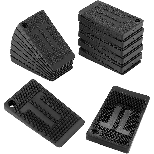 TUFFBOY 20,3 Cm Kunststoff-Keilscheiben – 12 Stück, Belastbar Bis 30 % Mehr Als Holz, Wasserfest, Nie Verrottend, Für Innen & Außen