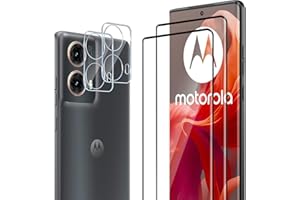 ELYCO Cristal Templado para Motorola Moto G85 5G, 2 Piezas Protector de Pantalla + 2 Piezas Protector de Lente Cámara, 9H Dureza Anti-Rasguños, Sin Burbujas HD Vidrio Templado