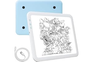 TSOCOS A3 Rechargeable Light Pad, Super Bright Diamond Painting Light Board, Portable Battery Powered Tracing Light Box, 3 Colours 6 Levels Brightness Light pad for Weeding Vinyl Drawing Sketching