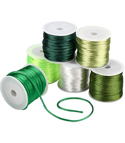 PandaHall 0,5 mm gevlochten nylon draad, zijdeachtig Chinees knoopkoord, Shamballa macramé draad koord, kralenkoord voor Kumihimo Macramé vriendschapsarmbanden maken, guldenroede
