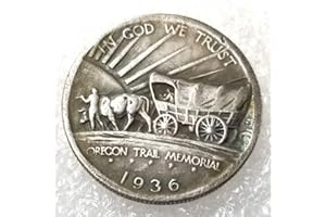 LKTingBax Pièce de monnaie Oregon 1936 rare sculptée à la main - Pièce de monnaie américaine - Pièce de monnaie originale et amusante en nickel - Pour rendre la vie plus facile
