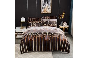 Luofanfei Bettwäsche 155x 220 Gestreift 3teilig Grau Anthrazit Bettbezug Set Zweiteilig Mit Reißverschluss Streifen Geometrisch Muster Microfaser Modern Deckenbezug Jugendliche Jungen