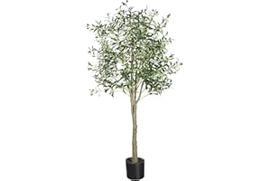 YOLEO Árbol de olivo artificial, 180 cm, plantas artificiales, grandes olivos, artificiales, como auténtico, para salón, dormitorio, oficina, decoración (tipo 2)