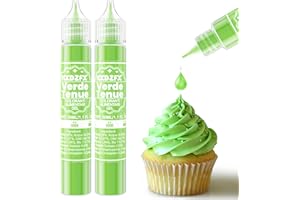 HXDZFX Colorante Alimentare Gel - Verde Tenue Coloranti Alimentari Gel Concentrato per La Decorazione di Torte, I Dolci, Dolciumi, I Macaron, La Glassa, La Cottura e La Cucina - 30ml×2 Flaconi