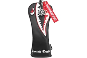 SHABIER Housse de protection pour driver de golf Taylormade M3 M4 M5 M6 Noir Flying Tiger Warshark