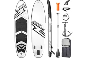 FBSPORT Tavola da SUP Gonfiabile SUP, Stand Up Paddling Board, Stand Up Paddle Board Gonfiabile per Stand Up Paddling 15CM Spessore, Surf con Alluminio Regolabile SUP Paddle + Pompa