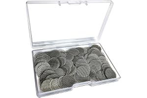 Gebildet 210st Rostfritt Stålrörsfilter, 12.7mm Rökskärmarrör, Silvernätskärmar Gasfilter med Förvaringslåda