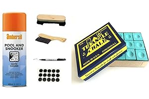 cueball16 POOL or SNOOKER 6,7,8 ft TABLES BRUSH CLOTH -CLEAN RE MARK/VALET KIT & CHALKS & R.L.B.C. Sales Instruction Sheet