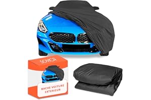 SOVICA Bache Voiture Exterieur 540 x 175 x 150 cm Convient a Tous Les Types de Grandes Voitures telles Que Les Voitures familiales monospaces fourgonnettes SUV 4x4 Matiere PEVA Housse Voiture