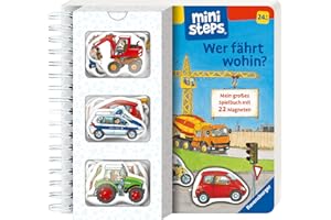 ministeps: Wer fährt wohin? Mein großes Spielbuch mit 22 Magneten: Magnetbuch ab 2 Jahren, Kinderbuch, Pappbilderbuch: Mein großes Spielbuch mit 22 Magnetteilen. Ab 24 Monaten