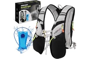 ‎RISEMART RISEMART Laufweste für Damen und Herren,Trinkrucksack Laufweste, Laufen Verstellbare Brustgurte Ultraleicht Laufrucksack für Marathon, Joggen, Radfahren, Camping, Wandern