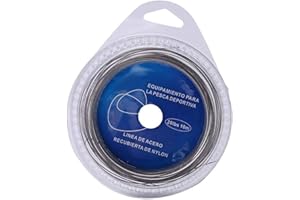 TEROR Alambre de Acero para Pesca, 5 Tipos 10m 7 hebras Braideds Leader Alambre de Acero para Pesca en el mar Cubierto de plástico