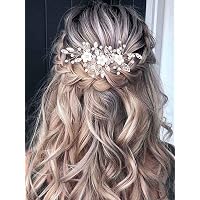 Hochzeits-Haarschmuck Aus Silber – Blume & Perlen Haarband Für Braut & Mädchen