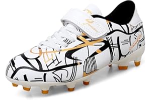 DIQUEQI Boys Girls Football Boots Cleats Soccer Shoes Professional Spikes Football Competition Shoes Training Sneakers For Unisex Kids