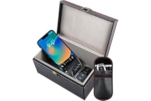 Homealexa Large Faraday Box - 19x13x10cm Car Key Signal Blocker for Keyless Entry Fob RFID Protection - Black