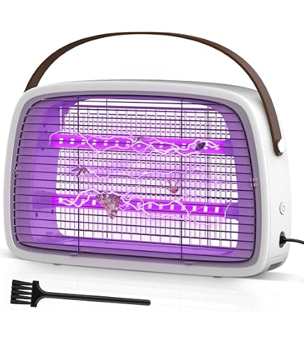 Buzbug Destructeur d'insectes LED, 3800 V, puissant, 3 lampes, durée de vie de 10 ans, durable avec faible consommation d'énergie, lampe anti-moustiques, anti-moustiques, piège à insectes