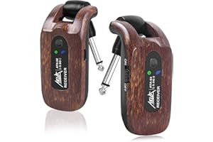 Transmisor y Receptor Inalámbrico de Guitarra,AKLOT 5.8 GHz Sistema Inalámbrico de Guitarra Eléctrica Piezas Batería de Litio Recargable Incorporada Digital para Guitarra Eléctrica Bajo