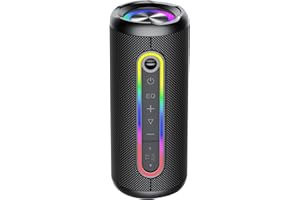 taopodo Bluetooth Lautsprecher mit Licht, Bluetooth 5.4 Musikbox, 30W Dual Lautsprecher, Dualen Bass-Treibern, 30 Std Akku, IPX7 wasserdicht, TWS Paarung, AUX, TF Karte, Geeignet Outdoor/Party/Reisen