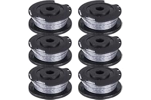 DRISUBT 29187 Filo di ricambio per decespugliatore Greenworks, 4,9 m x 1,65 mm, bobina di ricambio per decespugliatore (6 pezzi)