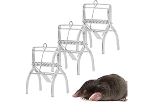 REPELEM Claw Mole Trap Reusable Mole Traps, Rust-Free Garden Protection Humane Vole & Mole Killer, Powerful Mole Deterrent | Large, Pack of 3
