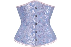 Grebrafan Brocado Corset Bajo Pecho Corsé Underbust Gótico Talla Grande