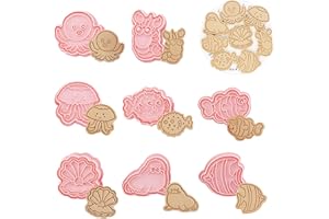 Honicemar Moldes Para Galletas 8 Piezas Moldes Galletas Animales, 3D Cortadores Galletas Para Niños Plástico, Para Cookie Dulces Decoración de Pasteles