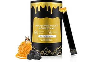 WIGTHVOY Resina di Shilajit con bastoncini di miele, 30 bastoncini confezionati singolarmente - Resina di Shilajit dell'Himalaya pura al 100% di grado oro, per l'aumento dell'energia e il supporto immunitario.