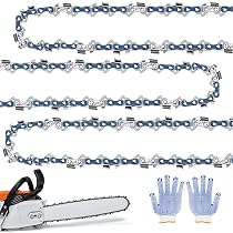 Tkxjry 2 Chaînes De Tronçonneuse 3/8" 35cm - 52 Maillons - Compatible Multi-Marques - Chaîne Scie Haute Performance